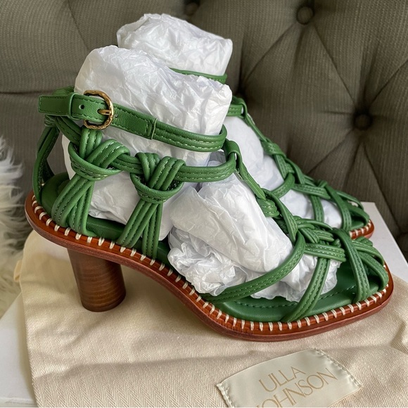 ULLA JOHNSON Tula Knotted High Heel Sandal in Lichen US8 EU38 - Picture 5 of 16